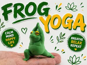 Zen Frog Yoga Figure Cute Meditation Desk Decor