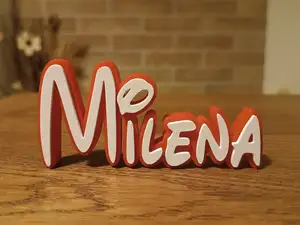 Disney Name Sign Milena Kid Room Wall Decor Tag 