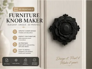 Victorian Flower Furniture Knob