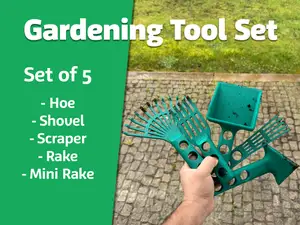 Strong Garden Tools Set 2025 - Rake, Hoe, Shovel