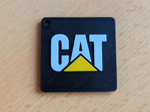 Caterpillar logo keychain