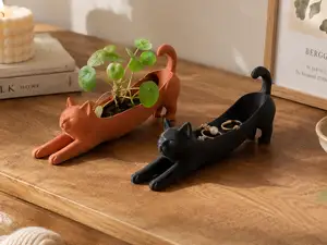 Stretching Cat - Bowl / Planter