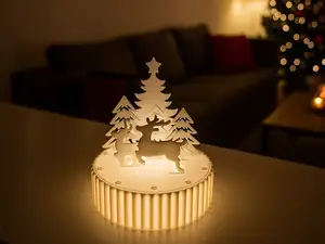 Leuchtsockel Weihnachtsszene