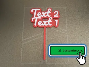 Multiline cake topper text generator