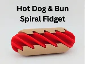 Hot Dog & Bun Vortex Spiral Fidget