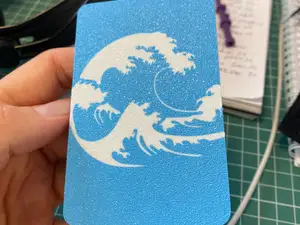 Card cover in japanese wave
