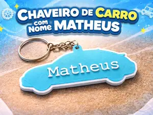 Chaveiro de carro com nome Matheus