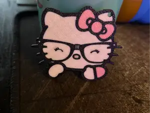 Hello Kitty Nerd Glasses Keychain