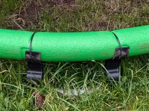 Trampoline cover mowing robot