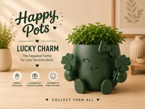 Happy Pot Four-Leaf Clover