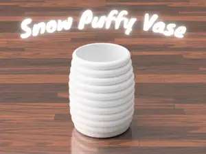Snow Puffy Vase