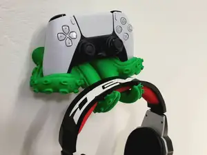 ps5 wall stand controller holder + headphone