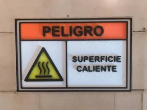 Señal de Peligro superficie caliente