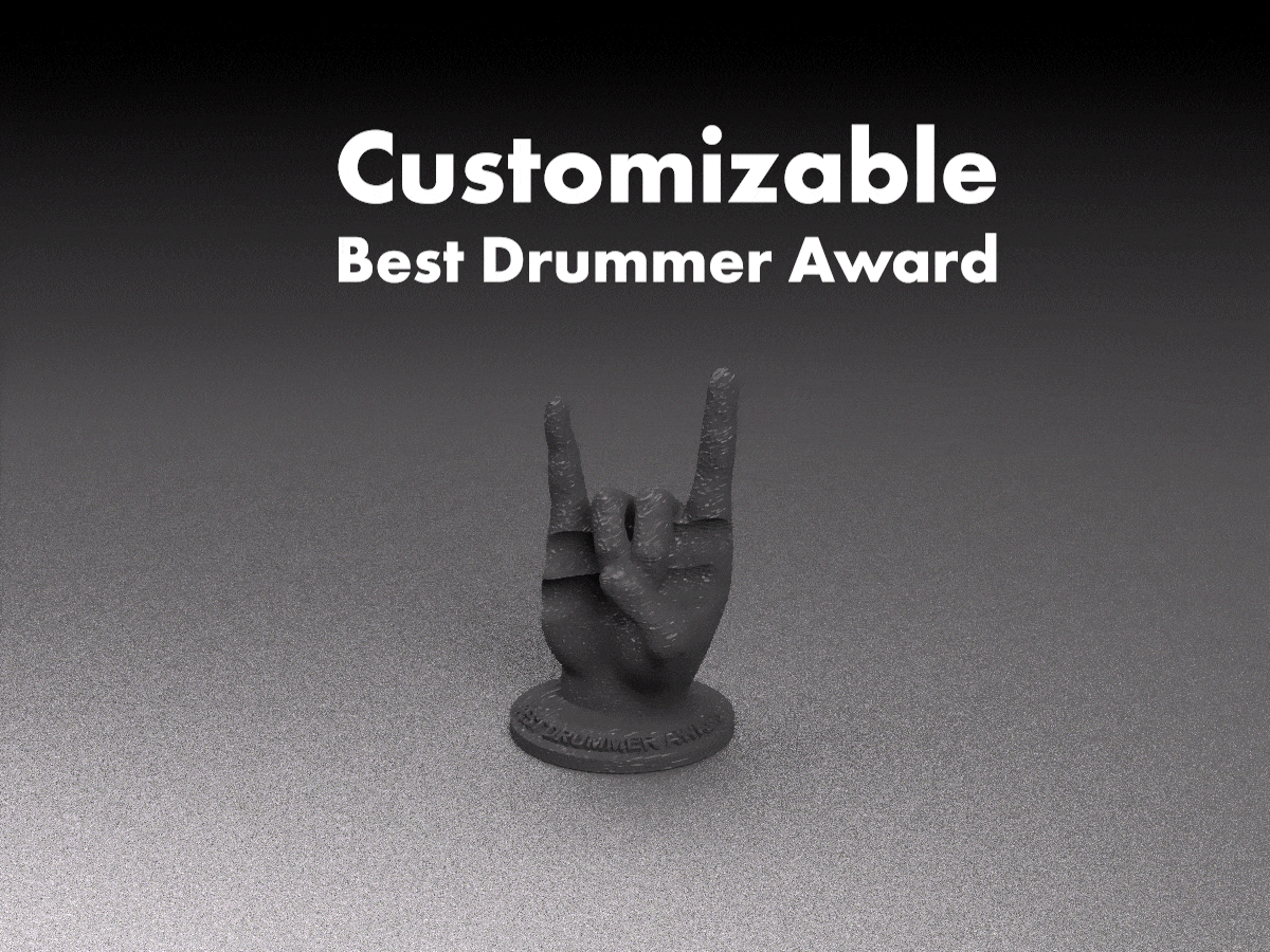 Customizable Best Drummer's Award