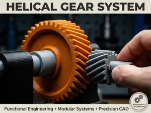 Precision Helical Gear Assembly - Modular Kit