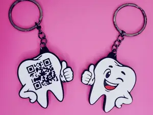 keychain tooth business card