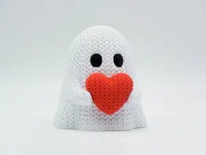 Knitted Halloween Heart Ghost
