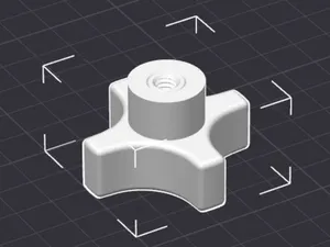 4 Arm threaded knob 1/4" - 20