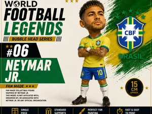 Neymar jr Bubble Head Leggende del Calcio Mondiale