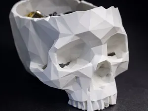 Low Poly Skull Bowl
