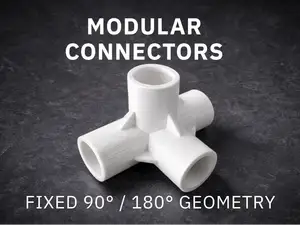 Customizable 4-Way Connector – Fixed Geometry