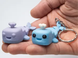 Tiny Whale - Articulated & Keychain