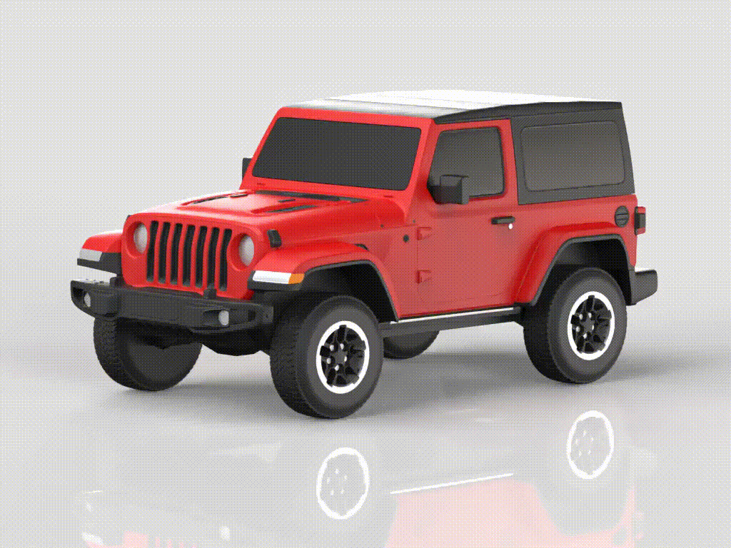 【Jeep】吉普牧马人(Jeep Wrangler)越野吉普车 硬派越野 拼装/轮胎可动