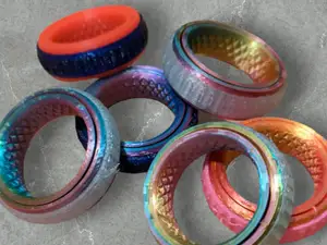 Fidget ring with TPU outer