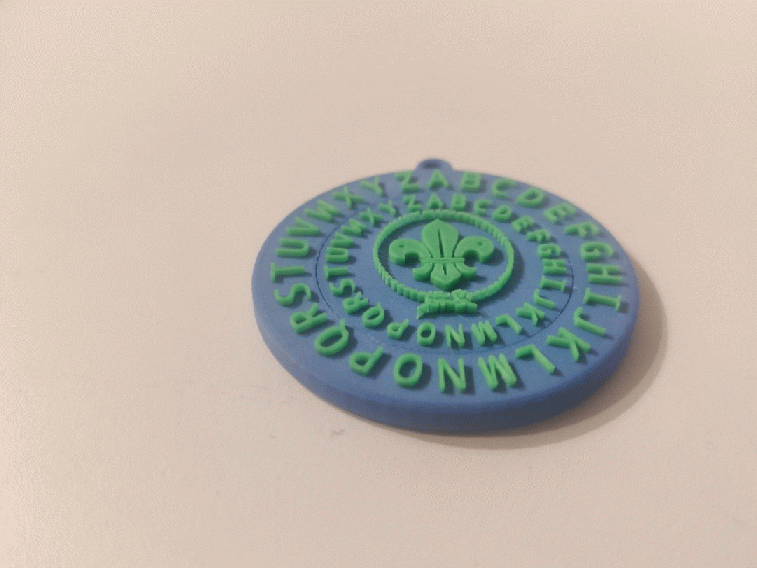 Scout coded message breaker keychain V1
