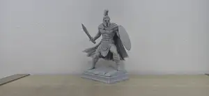 Spartan Warrior in Battle Stance Statue