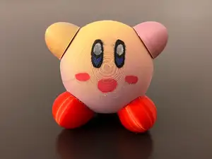 Cute articulated Kirby with movable arms and legs