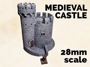 Motte style medieval castle keep