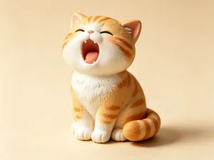 打哈欠的小猫咪