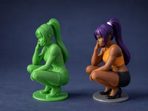 Yoruichi crouched