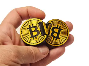 Slip and Slide Fidget Bitcoin coin