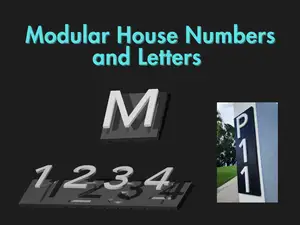 Letter M - Modular House Numbers and Letters
