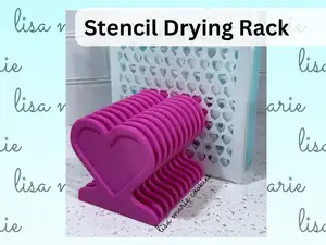 Heart Stencil Drying Rack / Tray Organizer