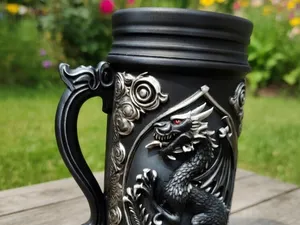 Drachenkrug – Bierkrug mit Drachenrelief