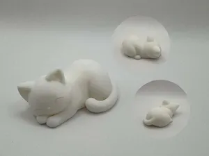 Sleepy Curl Cat – cozy resting kitty