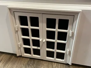 Cat Patio French Doors (Door Cut Out for Animals)