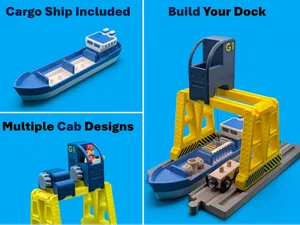 Brio Compatible Dock Set (Gantry, Dock and Boat)