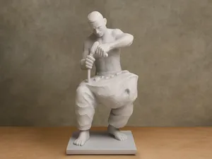 Self made man statue