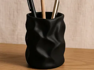 Crumpled Form Organizer — Modern Desk Accessory