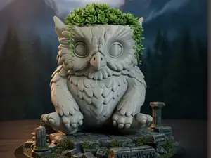Chibi Owlbear Desk Container & Planter
