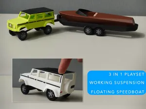 Mini G 4x4 wth Suspension Playset + Trailer & Boat