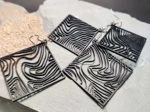 Terra Lines — Topographic Voyage Earrings