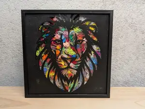 Pochoir Lion Graphique – pour boîte à crottes