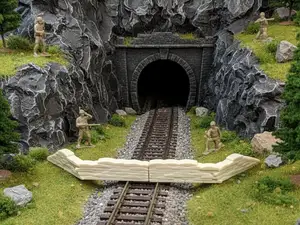 Army Men Sandbag fortifications (45-degree corner)