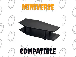 Miniature Coffin-Shaped Coffee Table for Miniverse
