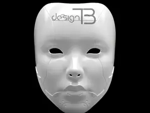 Cyberpunk Geisha Mask V2